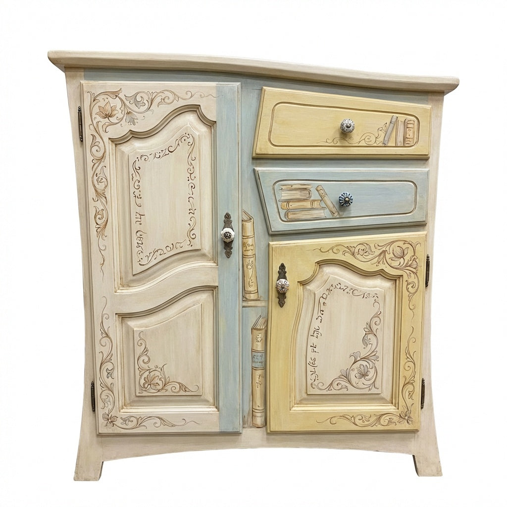Vintage French-Style Accent Cabinet