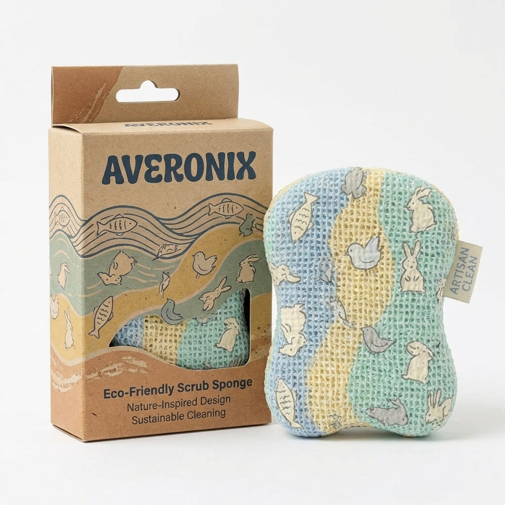 AVERONIX Eco‑Friendly Scrub Sponge