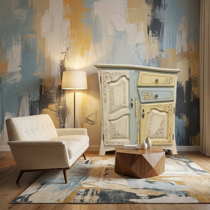Vintage French-Style Accent Cabinet