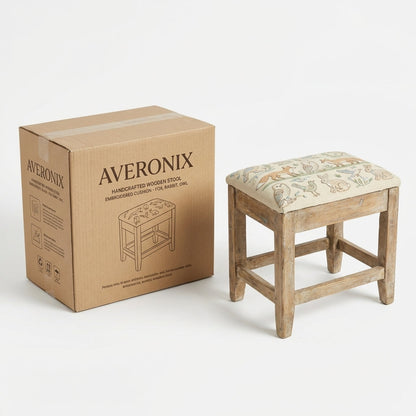 AVERONIX Handcrafted Wooden Stool