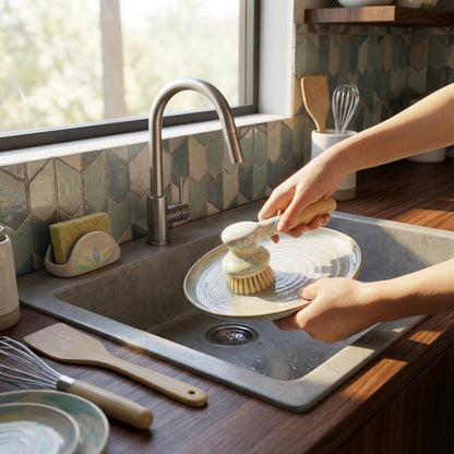 AVERONIX Eco‑Friendly Ceramic & Wood Brush