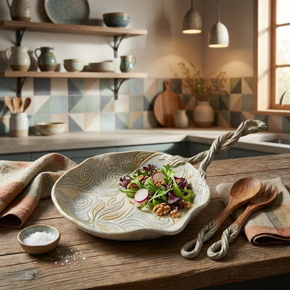 AVERONIX Artisan Ceramic Leaf Dish